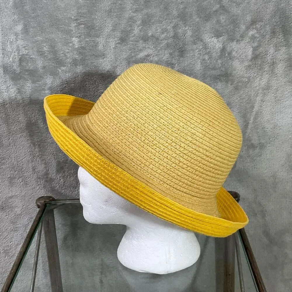 Papillon Hat Womens One Size Yellow straw Beach Travel Sun Hat
